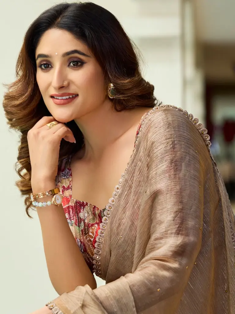 brown-embellished-mono-satin-saree (2).webp