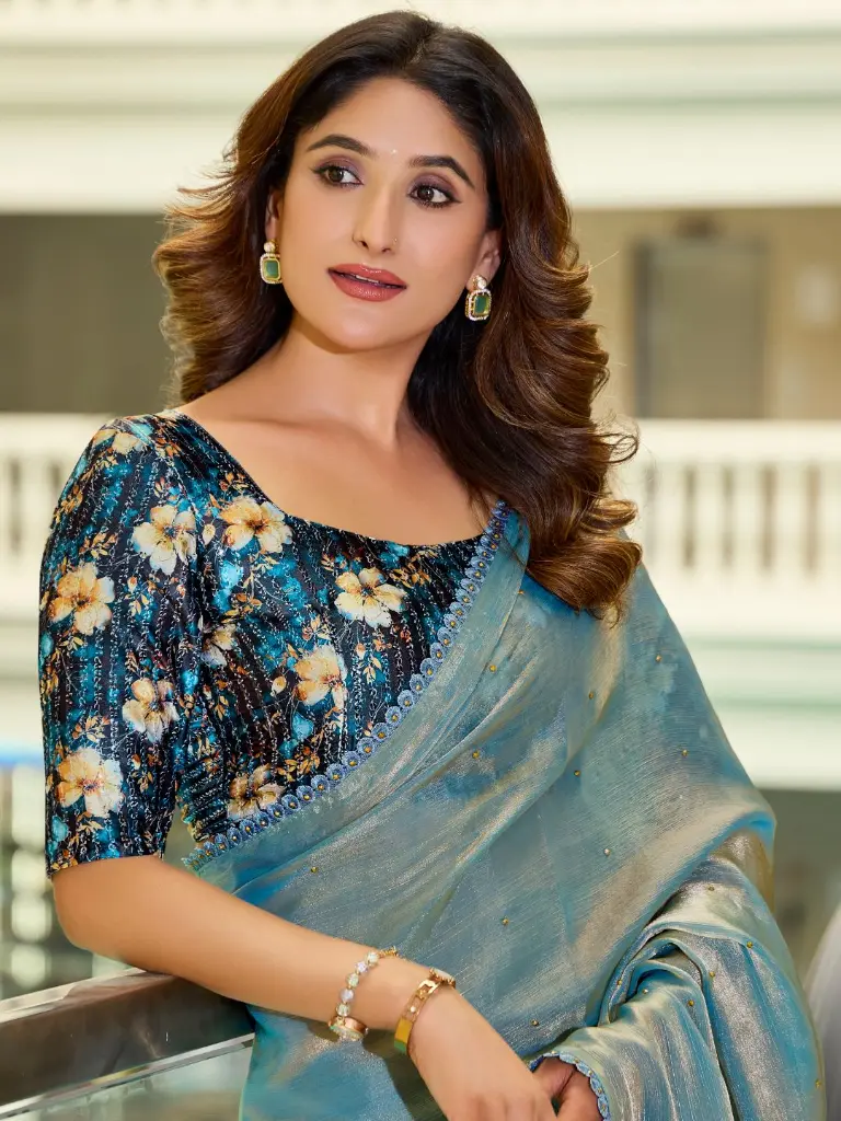 turquoise-embellished-mono-satin-saree (2).webp