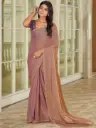 Mauve Glow Embellished Mono Satin Saree